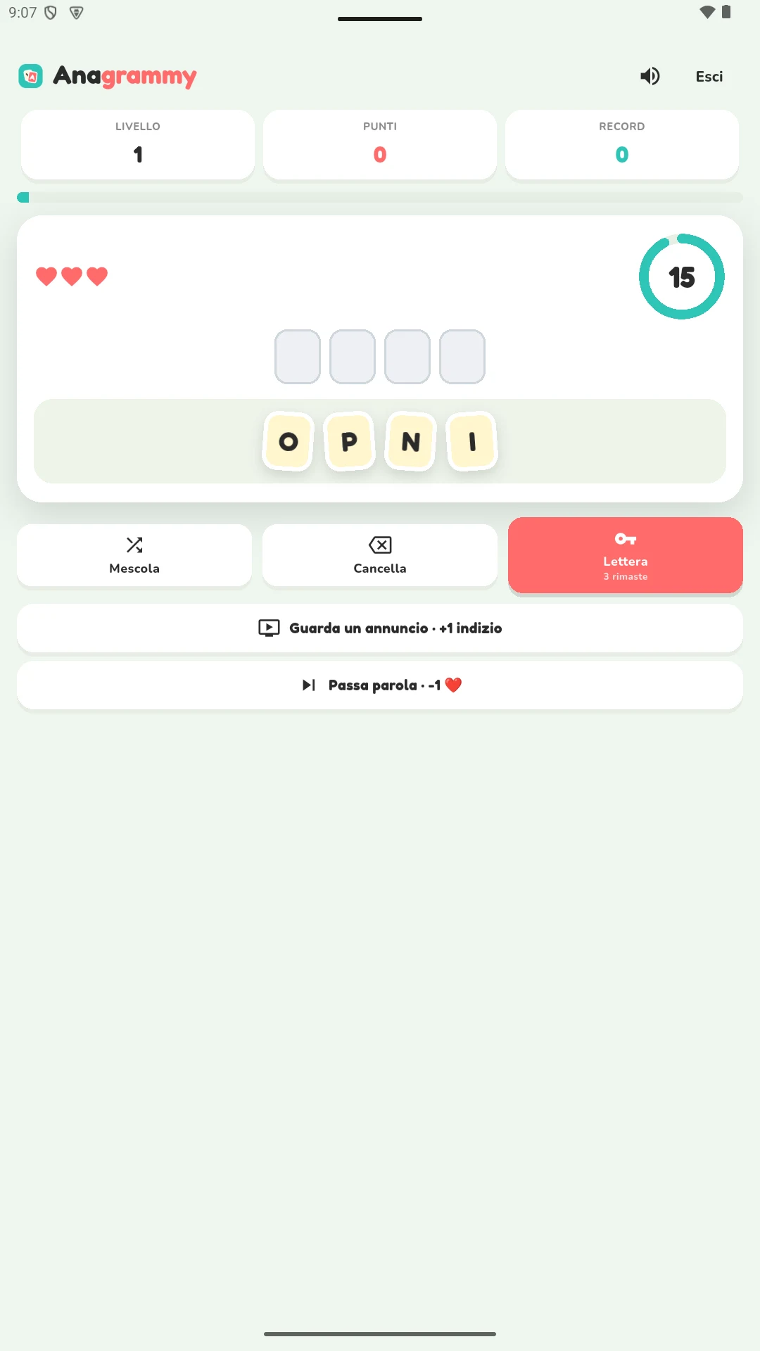 Anagrammy screenshot